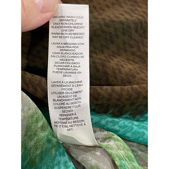 Chico’s Dress Sz 2 Tunic Sz 3 Set Faux leather halter Maxi Ombré Aqua Grey Brown - Picture 7 of 16